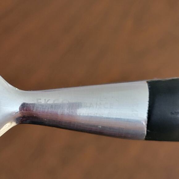 Vintage EKCO Meat Carving Fork Black Handle Stainless Steel Lenght 11.75" - Picture 7 of 8